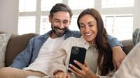 Man and woman on Health First virtual visit